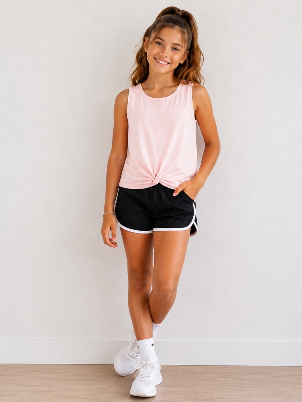 Freely Light Pink Kids Tank Top